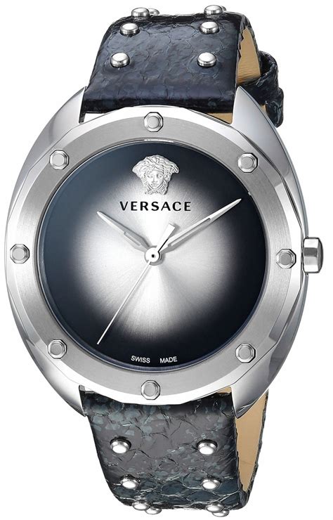 versace shadov|Versace Shadov Quartz Silver / Black Dial Ladies Watch .